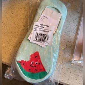 Brand new Fruit Friends liner socks 5 pack 9-11 Nordstrom